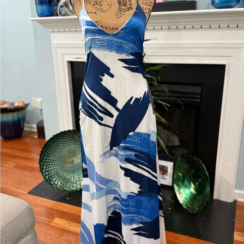 Nicole Miller Navy and White Dress